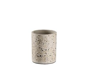 APS 11760 Terrazzo Récipient à couverts en béton de qualité supérieure avec fond en silicone pour protéger les pointes des couteaux et dessous respectueux des meubles