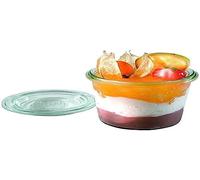 APS 12 pots Original WECK 140 ml avec couvercle, Ø 6 cm, H : 7 cm, mini-moule avec couvercle en verre, pot de conservation, pot décoratif, pot à dessert, pot de stockage, lavable au lave-vaisselle