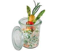 APS 12 pots Original WECK 160 ml avec couvercle, Ø 6 cm, H : 8 cm, mini-moule avec couvercle en verre, pot de conservation, pot décoratif, pot à dessert, pot de stockage, lavable au lave-vaisselle