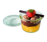 APS 12 Pots Original WECK 80 ml avec couvercle, Ø 6 cm, H : 5,5 cm, mini pot avec couvercle en verre, pot de conservation, pot décoratif, pot à dessert, pot de stockage, lavable au lave-vaisselle.