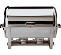 APS 12310 Couvercle Rolltop, Couvercle pour tous les chafing dishes du commerce, GN 1/1, 55 x 34 x 19,5 cm, rabattable à 90°, inox poli