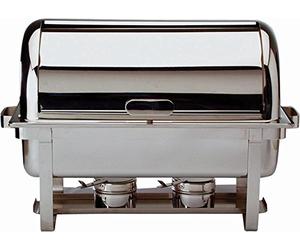 APS 12310 Couvercle Rolltop, Couvercle pour tous les chafing dishes du commerce, GN 1/1, 55 x 34 x 19,5 cm, rabattable à 90°, inox poli