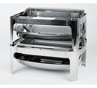 APS 12350 Chafing Dish « Elite », avec Couvercle à enroulement, 2 récipients pour pâte à brûler, Dispositif pour élément Chauffant, récipient GN 1/1 (Profondeur 65 mm), 9 litres