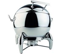 APS 12398 Globe Acier Inoxydable Poli, Bol à Soupe avec Support pour Plaque à Induction, poignées résistantes à la Chaleur, Ø 48 x 45 cm, 10 l
