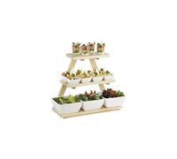 APS 13966 Présentoir de Buffet Triangle, 53 x 21 cm, H : 50 cm, érable Massif, 3 Niveaux : 53 x 19 cm, 40 x 17,5 cm et 30 x 15 cm
