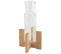 APS 14019 Socle pour carafe en verre, compatible avec les modèles 10738, 10739, 15 x 15 cm, hauteur 12 cm, bois de chêne verni imperméable