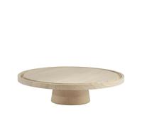 APS 14095 Plateau de service et à gâteaux VALO - bois de chêne huilé, Ø 32 cm, H : 8,5 cm, pied