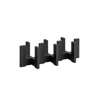 APS 14123 Socle pour 3 carafes en verre, 41 x 16 cm, H : 12 cm, bois de chêne, noir, VALO-, ne passe pas au lave-vaisselle, lavable à l'eau humide