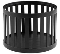 APS 15336 Panier "APS PLUS", Panier de rangement, acier inoxydable, noir, Ø 15 cm, hauteur 10,5 cm