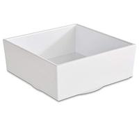APS 15473 Bol/boîte à bento Asia Plus, 7,5 x 7,5 cm, Hauteur 3 cm, mélamine, Blanc