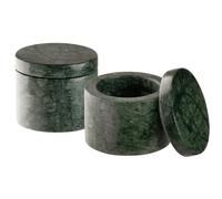 APS 15919 Boîte MINERA, lot de 2 - marbre, Ø 6 cm, H : 5 cm, vert, pièce unique