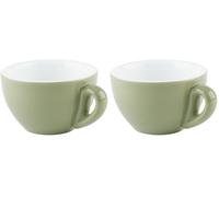 APS 16004 Tasse à café, verte, diamètre : 9,5 cm, hauteur : 6 cm, 200 ml, Vert (Lot de 2)