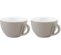 APS 16006 Cappuccinotasse en gris Ø 10.5 cm, Höhe 6.5 cm, 300 ml (Lot de 2)