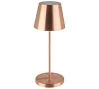 APS 17010 Lampe de table sans fil USB-C « MERLE », température de couleur et luminosité réglables, protection contre les éclaboussures d’eau IP 54, avec station d’accueil et télécommande, cuivre