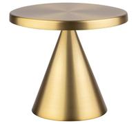 APS 17102 Lampe de table « CONE MINI », lampe sans fil, avec station de charge, câble de charge USB et télécommande, hauteur 11,5 cm, or