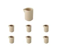 APS 19021 Verseur THE GRID - porcelaine, Ø 4,5 cm, 40 ml, couleur sable, empilable, lot de 6