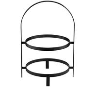 APS 19180 Support de service THE GRID - métal noir, 23,5 x 20,5 cm, pour 2 assiettes Ø 20 cm