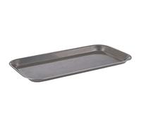 APS 30130 Plateau de service et de décoration vintage en acier inoxydable Aspect acier inoxydable antique 26 x 13,5 cm Hauteur 1,5 cm