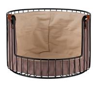 APS 30209 Corbeille à pain / à fruits avec sac en coton, Ø 27,5 cm, hauteur 18,5 cm, métal