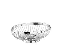 APS 30210 Panier ovale en acier inoxydable poli brillant pour pain ou fruits 20 x 15 x 7 cm