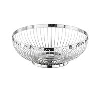 APS 30230 Panier en acier inoxydable poli brillant pour pain ou fruits Ø 25,5 x 9,5 cm