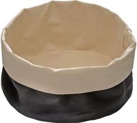 APS Germany Corbeille à pain en toile Ø 17 cm H 8 cm coton beige, noir