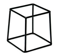 APS 33252 Support de buffet Multi Round, support pour assiettes, pour bols, avec revêtement antidérapant (PVC), 18 x 18 cm, hauteur 20 cm, métal, noir