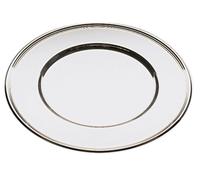 APS 35730 Assiette de présentation, plateau de service, plateau décoratif, Ø 30,5 cm, acier inoxydable 18/8 poli miroir, avec motif en fil