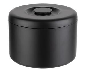 APS 36006 Glacière, diamètre : 27 cm, Hauteur : 20 cm, en Aluminium Noir, récipient intérieur pour 300 glaçons, Volume : 6 l
