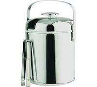 APS Germany Seau avec pince à glace APS 36015, acier inoxydable argent, 1,3 L, 16 x 14 x 22 cm