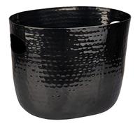 APS 36109 Large Seau à vin/champagne en aluminium avec 2 poignées latérales pour 1 à 2 bouteilles Aspect métal 25,5 x 19 x 20 cm