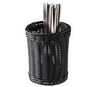 APS 40007 Economic Distributeur de couverts en polypropylène tressé Noir Ø 12 x 15 cm