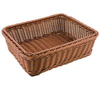 APS 40242 Panier, GN 1/2, 32,5 x 26,5 cm, hauteur 10 cm, avec fil d'acier inoxydable sur le bord, polypropylène, beige