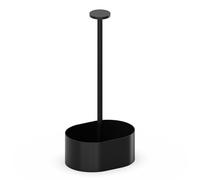 APS 40359 Ménage THE GRID - Acier inoxydable noir, 14,5 x 10,5 cm, H : 30 cm, dessous protégeant les meubles