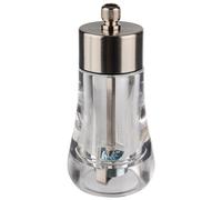 APS 40580 Moulin à poivre et épices en acrylique et acier inoxydable mat, broyeur en acier au carbone, degré de mouture réglable en continu, Ø 6 cm, hauteur 13 cm