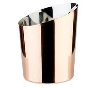 APS 40616 Récipient à snacks - Seau/gobelet de service, Ø 9,5 cm, hauteur 8,5/11,5 cm, 0,45 litre, acier inoxydable, aspect cuivre