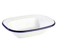 APS 40668 ENAMELWARE Bol en métal blanc/bleu, 18 x 13, 5 x 4 cm 0.35 ltr.