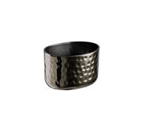 APS 40689 « CRAFT » Bol en aluminium avec surface martelée couleur bronze, bol à trempette, pour plats froids et chauds, entre autres, 8,5 x 6,5 x 5,5 cm, 0,15 l.