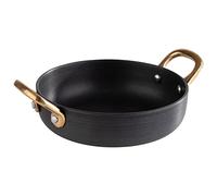 APS 40741 Marmite en aluminium avec poignées en laiton Noir Ø 13,5 cm 0,3 l