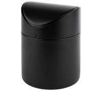APS 40800 Récipient pour restes de table en inox, poubelle, poubelle, noir, Ø 12 cm, H : 17 cm