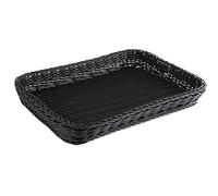 APS 50908 Panier "PROFI LINE", 40 x 30 cm, hauteur 5 cm, polypropylène, mesure boulanger, noir