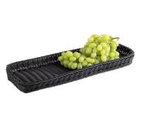 APS 50913 Panier « PROFI LINE », 60 x 20 cm, hauteur 5 cm, polypropylène, format boulanger, noir