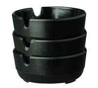 APS Germany Cendriers APS 576 – Lot de 3 en mélamine noire Ø 8 x 3 cm