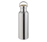 APS 66906 Bouteille/bouteille isotherme durable de haute qualité en acier inoxydable de 750 ml avec poignée de transport et joint de rechange, Argenté