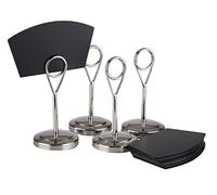 APS 71510 Lot de 4 porte-cartes en acier inoxydable et polypropylène 5 x 5 x 10,5 cm