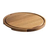 APS 757 PIZZA Planche de service en chêne huilé avec gouttière Ø 34 cm