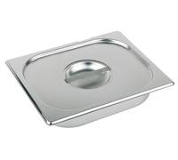 APS 81295 GN 1/2 couvercle sans logement pour cuillère, acier inoxydable, dimensions 325 x 265 mm/hauteur 35 mm