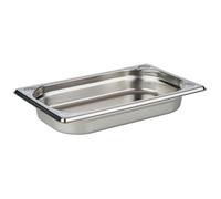 APS 81401 Bac GN 1/4, Bac gastronorme inoxydable Acier inoxydable, Dimensions 264 x 162 mm/Hauteur 40 mm/Volume 1 litre, Couleur inox