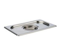 APS 81495 GN 1/4 couvercle sans logement pour cuillère, acier inoxydable, dimensions 160 x 265 mm/hauteur 30 mm