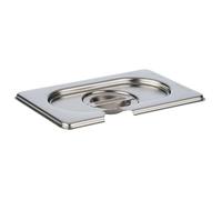 APS 81595 GN 1/9 couvercle avec logement pour cuillère, acier inoxydable chrome-nickel, dimensions 105 x 175 mm/hauteur 25 mm